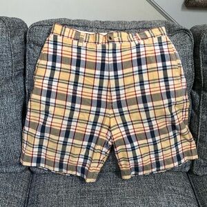 Men's Plaid Golf Shorts, Size 32